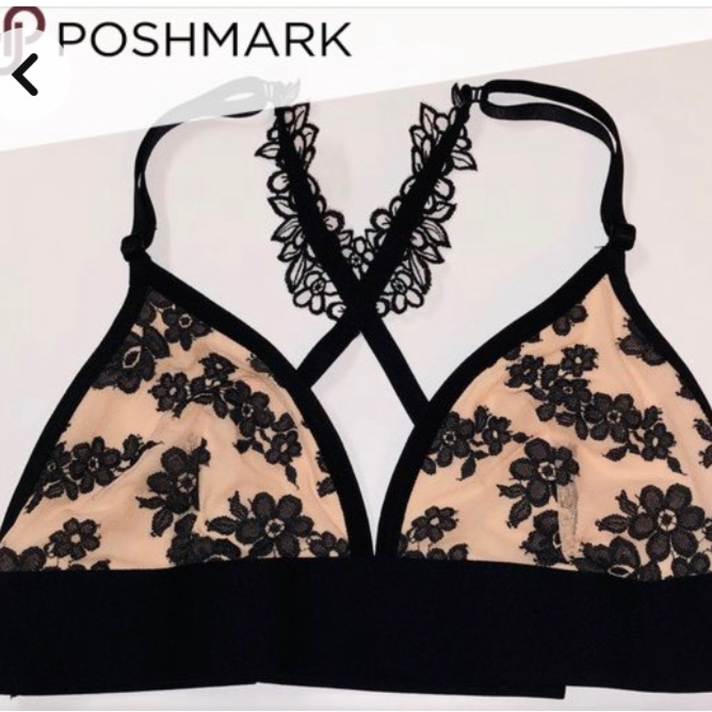 L | Tan/Black Bralette